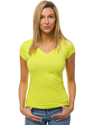 Tricou femei galben-neon OZONEE BT/71319B