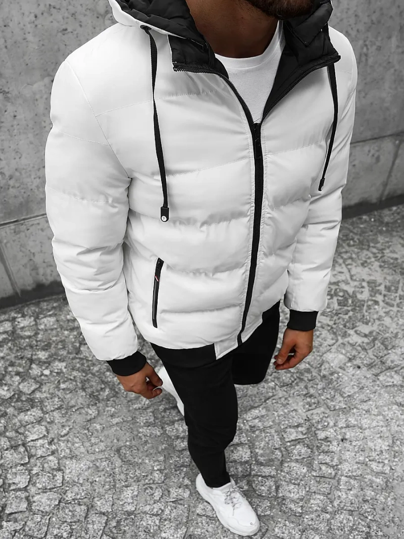 Geacă reversibilă bărbați albă OZONEE JS/M761/281