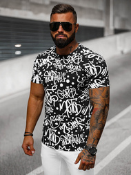 Tricou bărbați negri OZONEE JS/8T1216/3