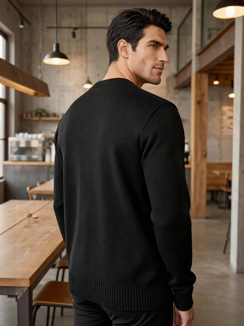 Pulover bărbați negru OZONEE JS/59B3610/3