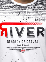 Tricou bărbați albi OZONEE JS/SS10960