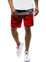 Pantaloni scurti bărbați rosii OZONEE JS/KK300157
