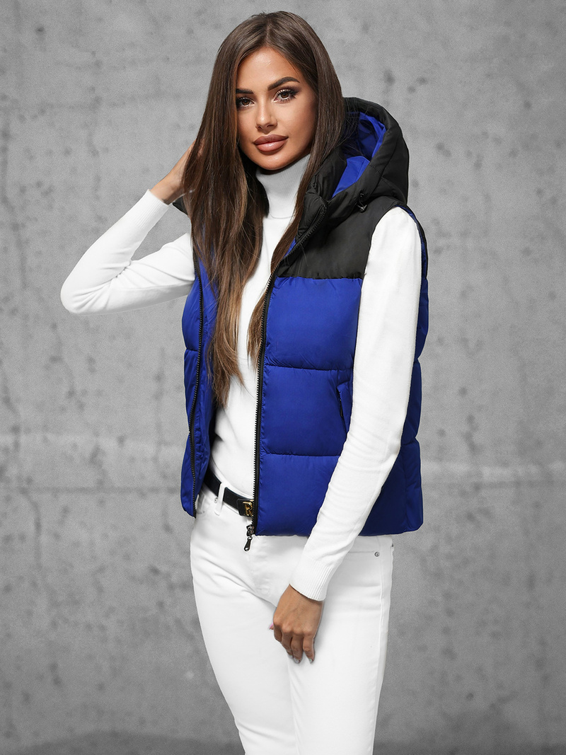 Vestă femei albastră OZONEE JS/16M9112/184