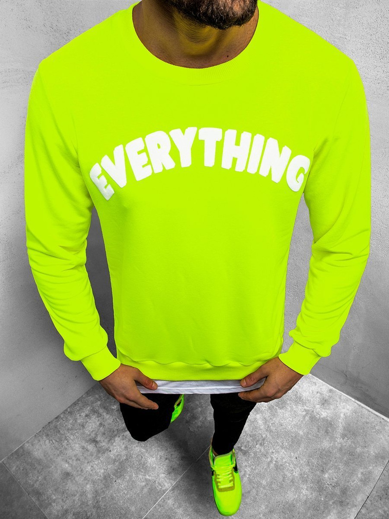 Hanorac bărbați neon verde OZONEE B/181905XZ