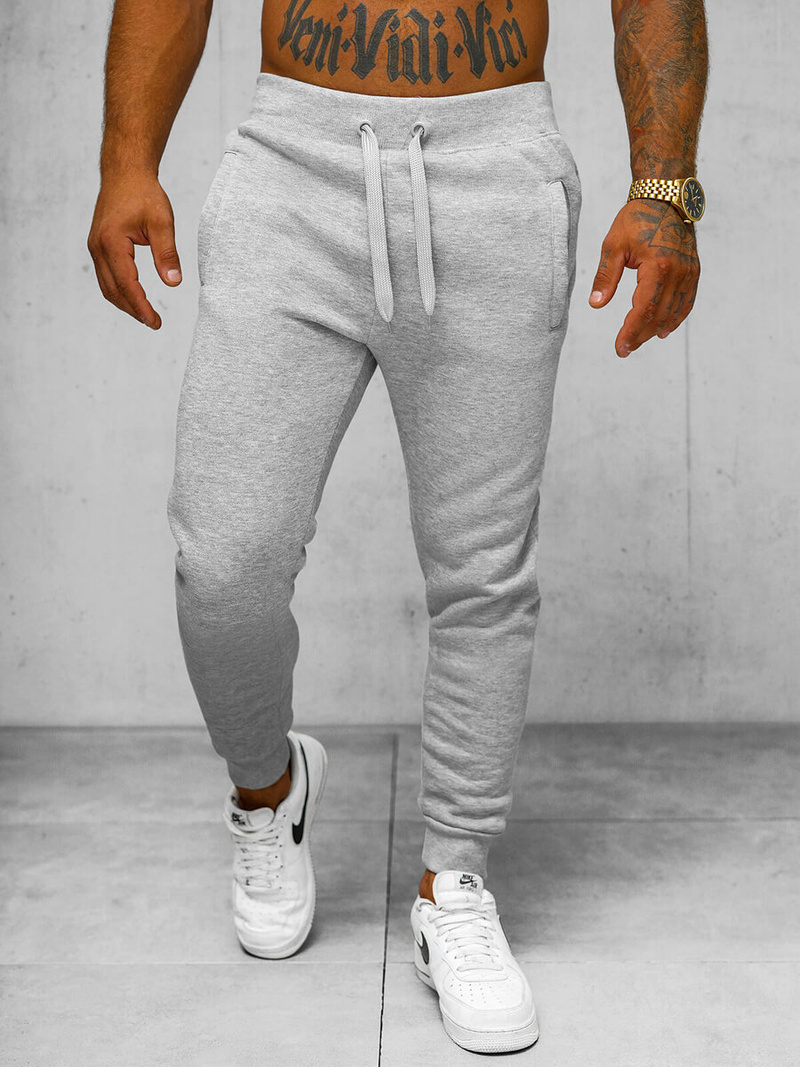 Pantaloni de trening bărbaţi gri OZONEE JS/XW01Z