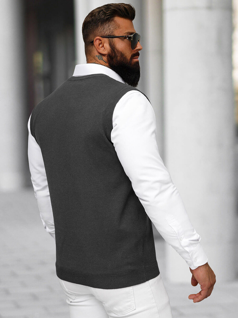 Pulover bărbați antracit OZONEE NB/MM6005/3Z