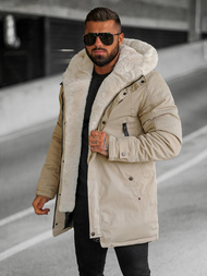 Geacă de iarnă parka bărbați bej OZONEE JS/22M319/62Z