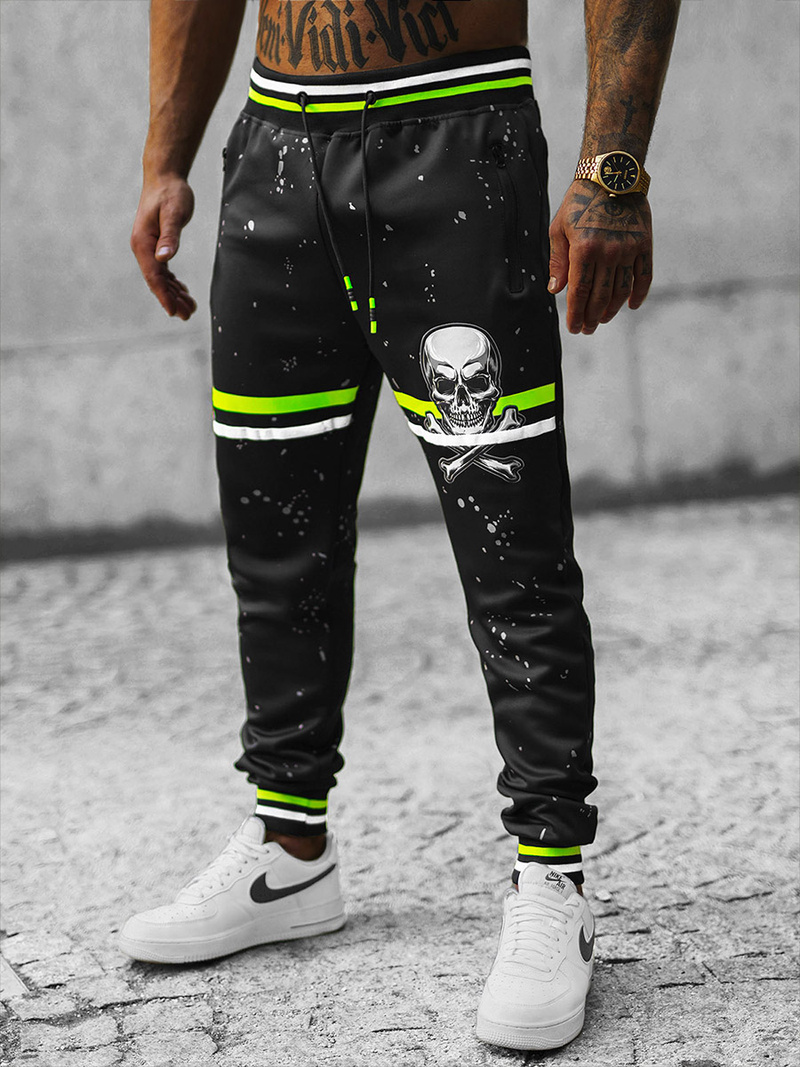 Pantaloni de trening bărbaţi negri OZONEE JS/K10227Z