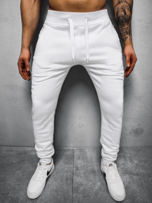 Pantaloni de trening bărbaţi albi OZONEE JS/XW01Z