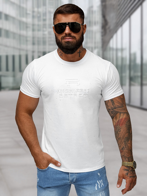 Tricou bărbați alb OZONEE O/QQ1389