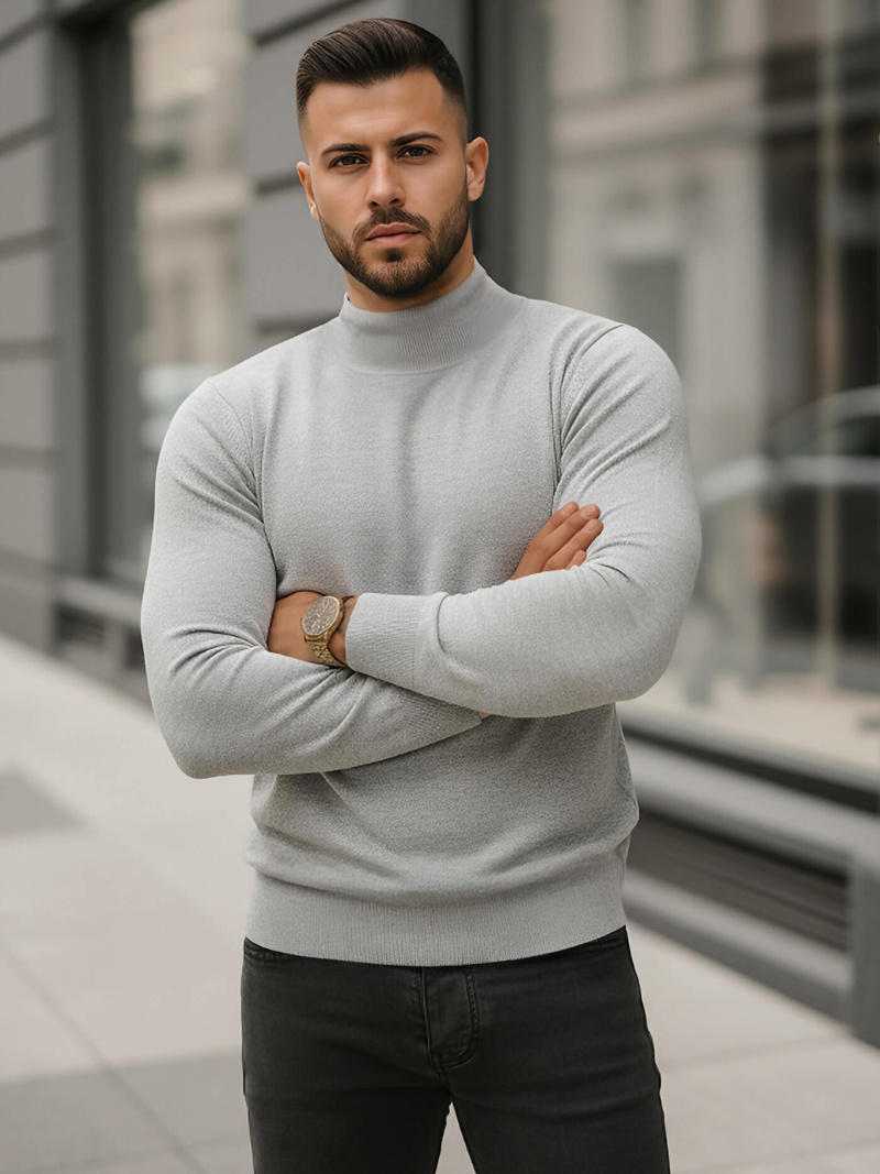 Pulover bărbați gri OZONEE V/V24503