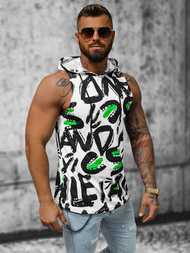 Maiou bărbați albă-neagră OZONEE O/BL300Z