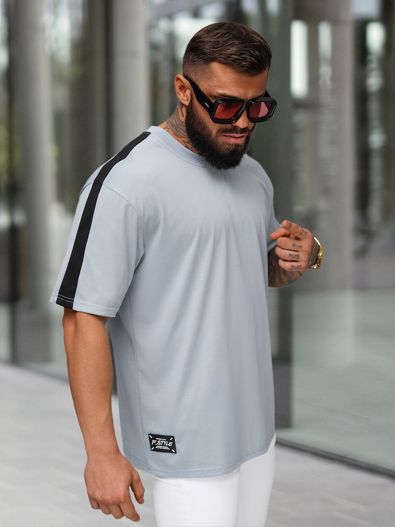 Tricou bărbați albastră deschis OZONEE O/QQ1195