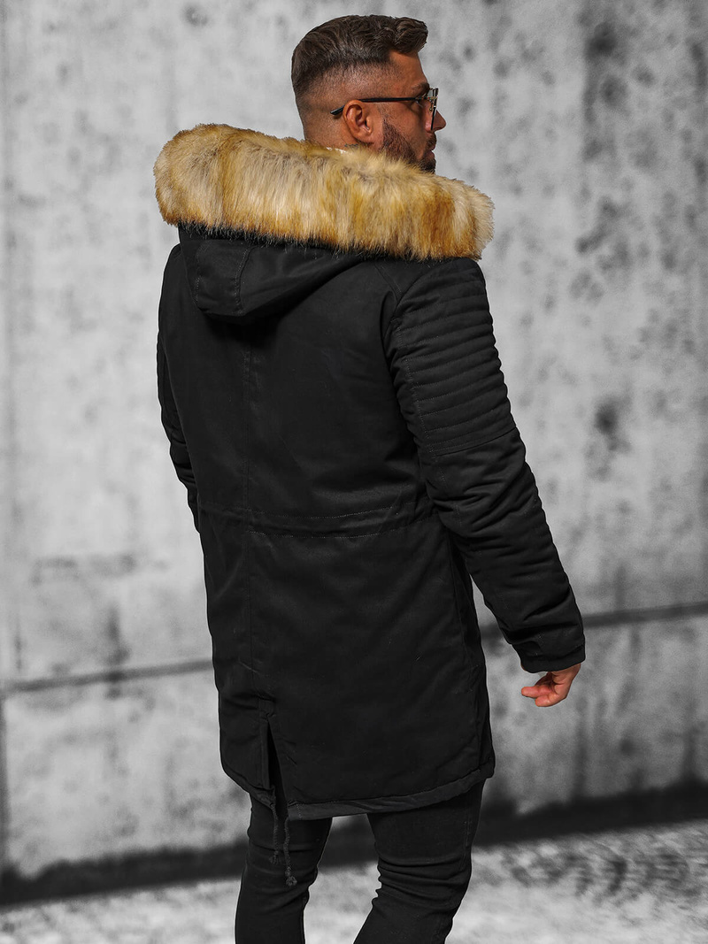 Geacă de iarnă bărbați neagră OZONEE JD/390