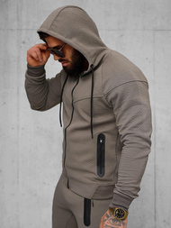 Compleu sport bărbaţi bej-gri OZONEE O/FF3705AB