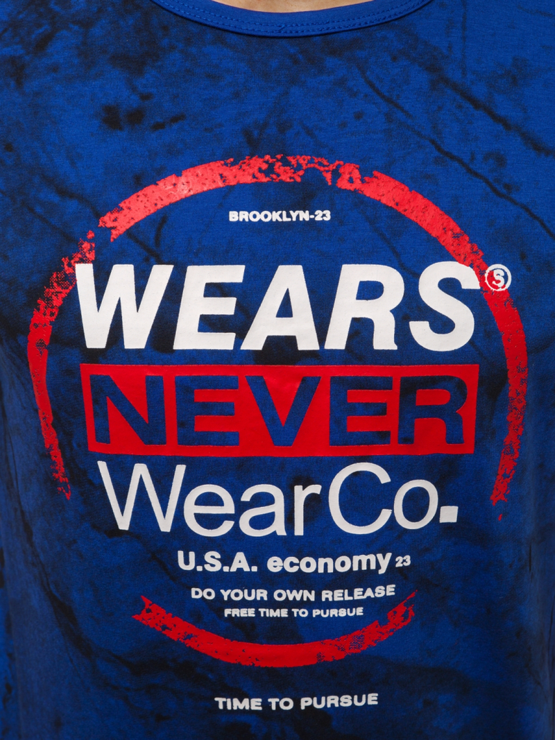 Tricou bărbați albastru OZONEE JS/SS10925