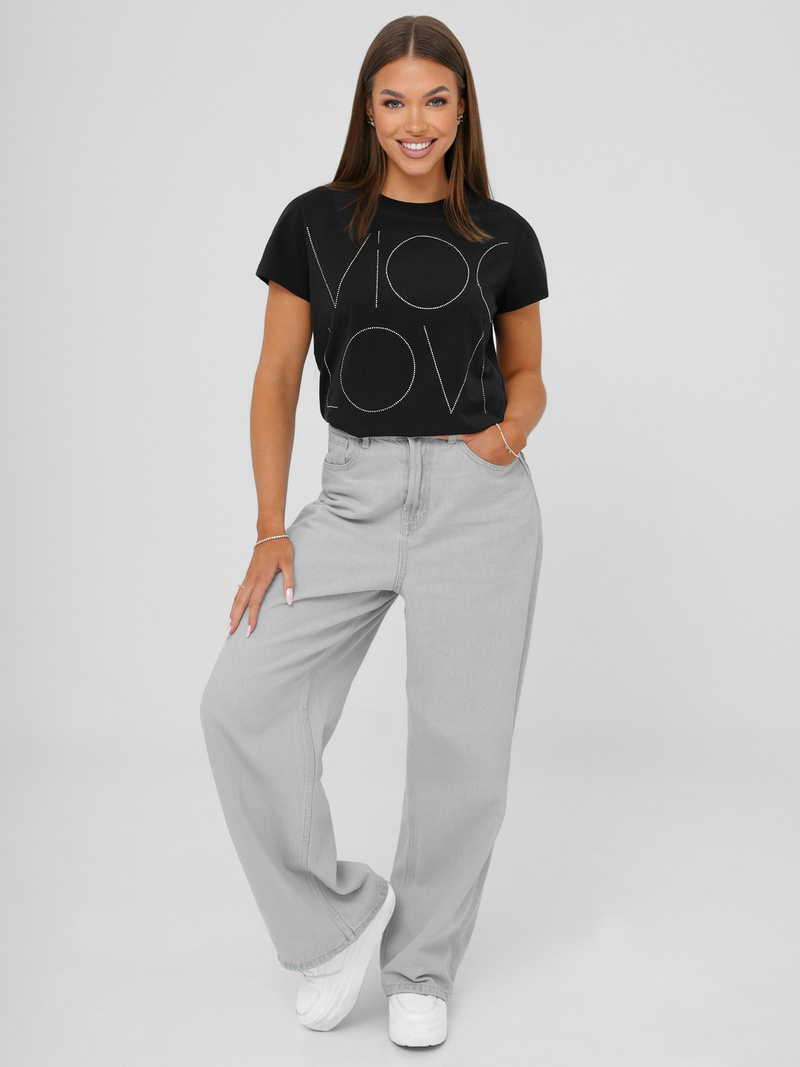 Tricou femei negri OZONEE JS/YJ77841