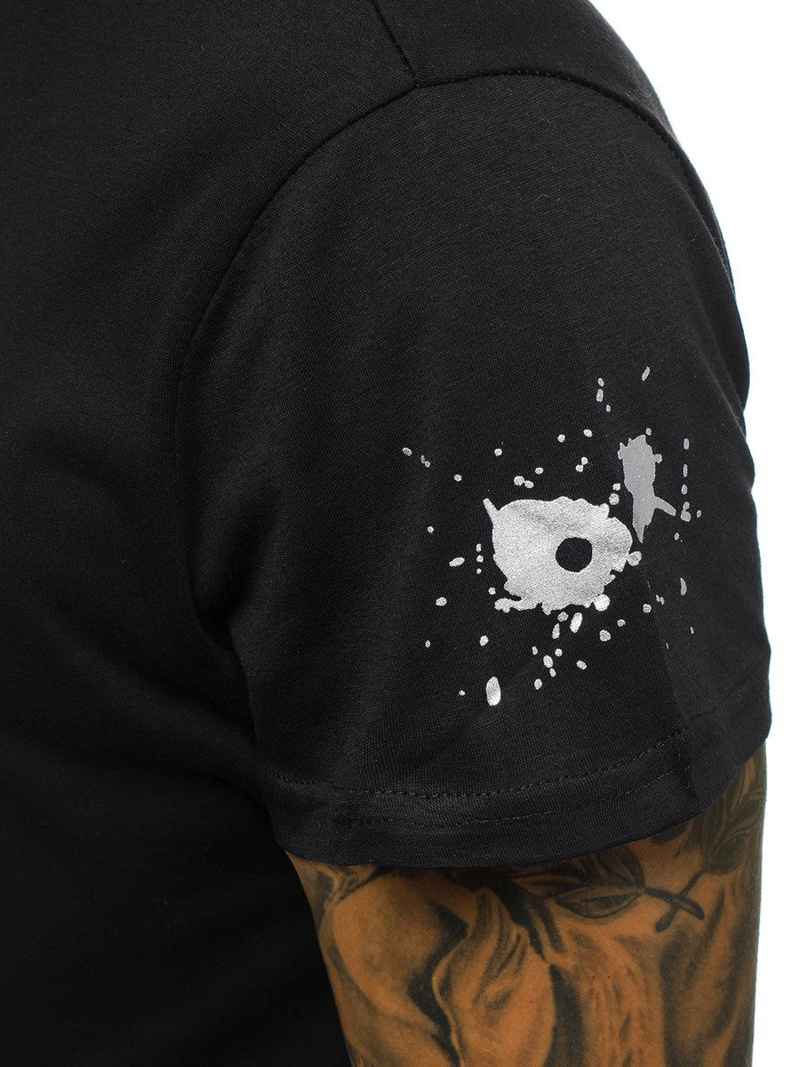 Tricou bărbați negru OZONEE JS/SS100730Z