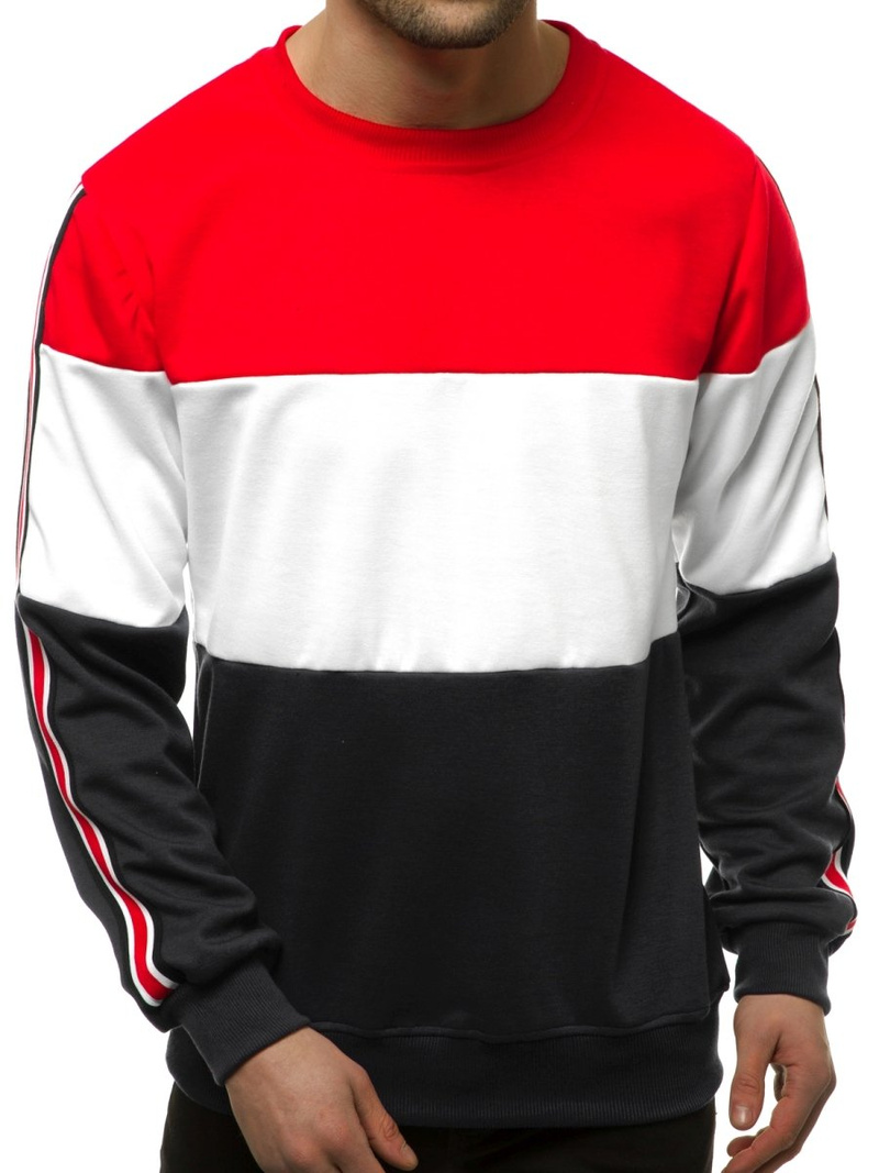 Hanorac bărbați roșu-neagră OZONEE JS/JZ11036