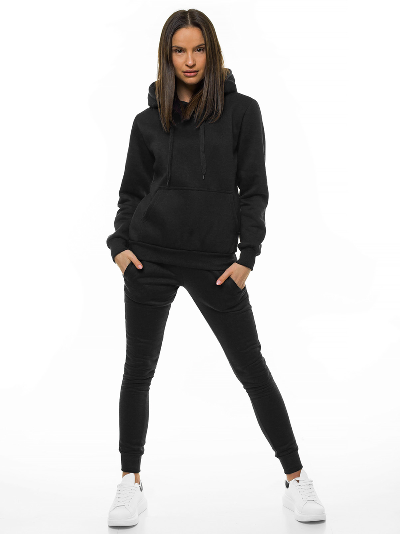 Pantaloni de training femei negri OZONEE JS/CK01