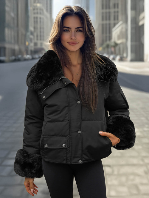 Geacă de iarnă damă neagră OZONEE O/H833Z