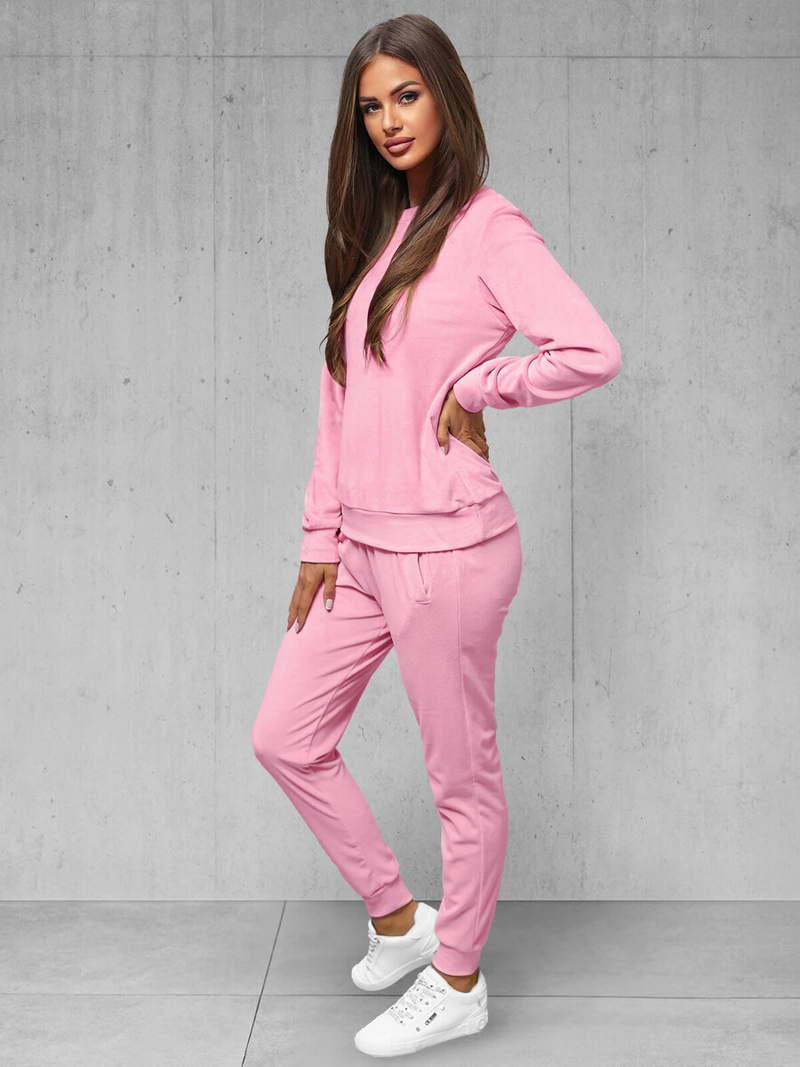 Compleu dama din catifea roz pudră OZONEE O/8C1173/38Z