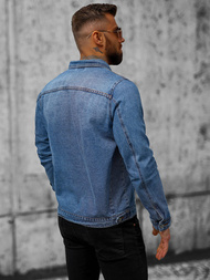 Jachetă de blugi bărbați albastră OZONEE T/7518Z