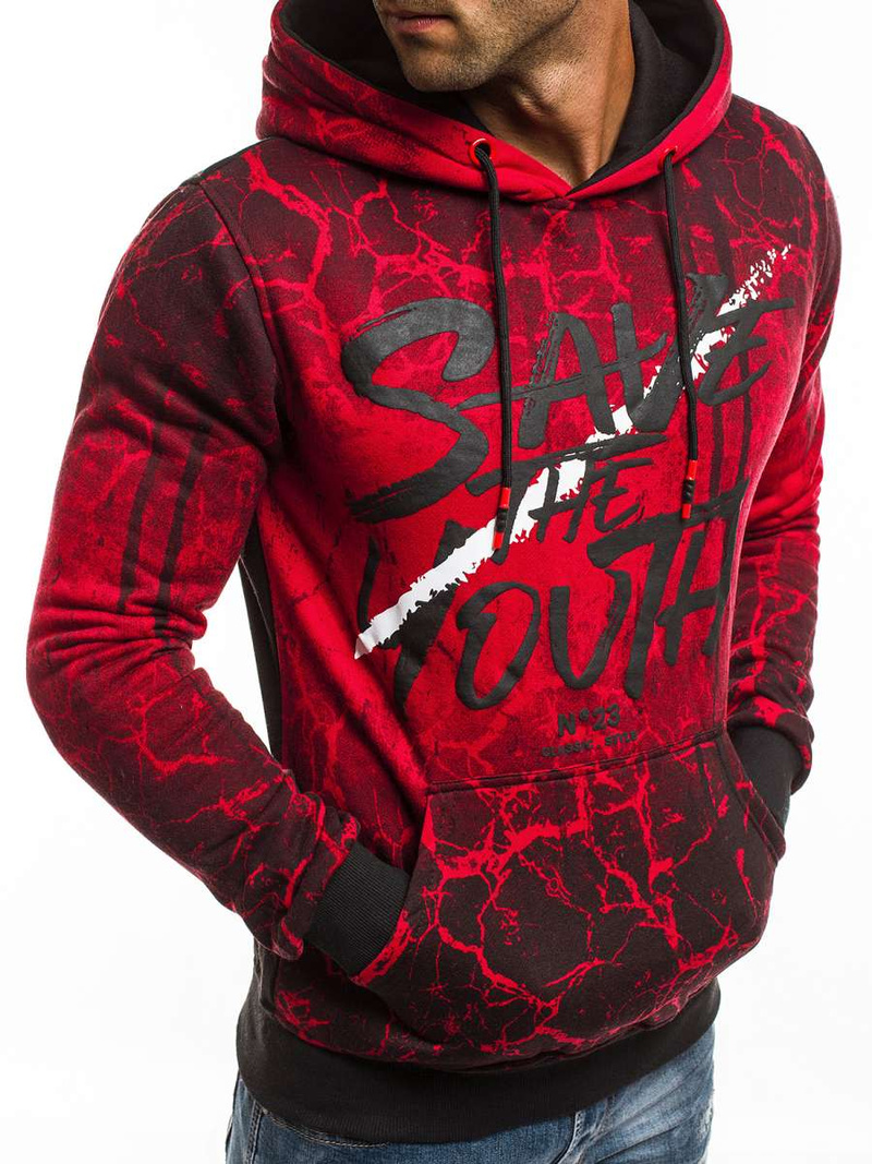 Hanorac bărbați roșie OZONEE JS/DD267Z