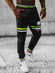 Pantaloni de trening bărbaţi negri OZONEE JS/K10227Z