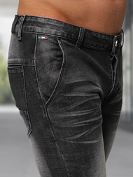 Blugi bărbaţi negri OZONEE NB/MP0091N