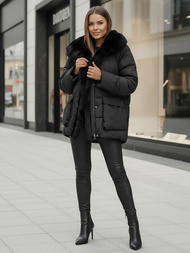 Geacă de femei neagra OZONEE JS/16M9185/392Z