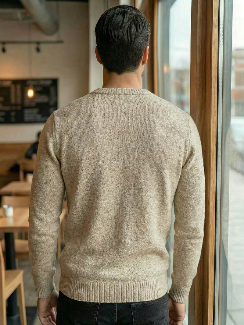 Pulover bărbați bej OZONEE JS/59B3607/155