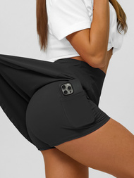 Fusta sport cu colanți negri OZONEE JS/17K590/3