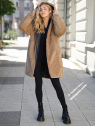 Geacă lungă de iarnă pentru femei neagra OZONEE JS/5M3352/392