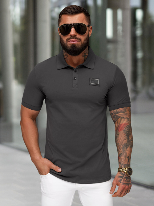 Tricou polo bărbați antracit OZONEE NB/MT3124