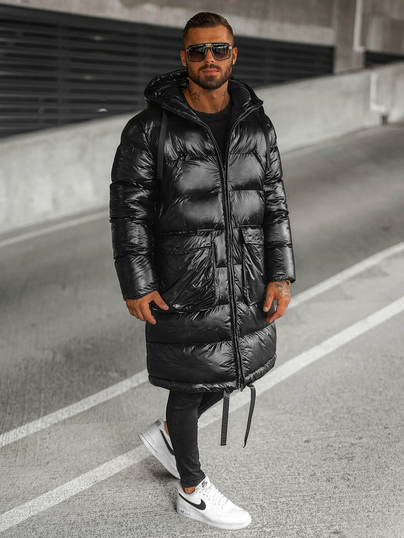 Geacă de iarnă bărbați negru OZONEE O/M3205Z