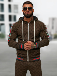 Compleu sport bărbaţi bej închis OZONEE O/FF5111AB