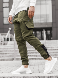 Pantaloni jogger bărbați verde OZONEE A/705