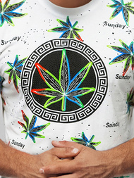 Tricou bărbați alb OZONEE O/T136/1Z