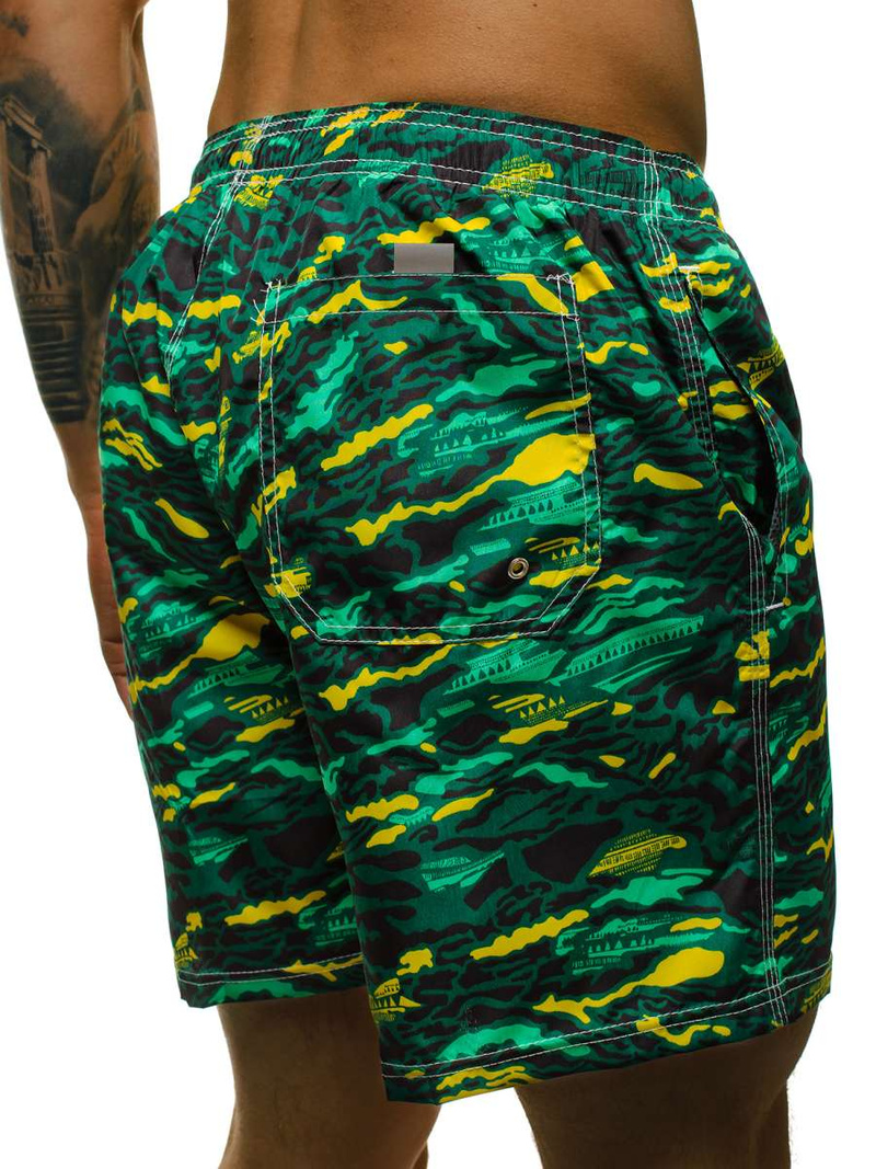 Pantaloni scurti de baie bărbați verde OZONEE JS/ST072