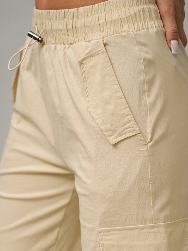 Pantaloni de dama écru OZONEE O/TT00393