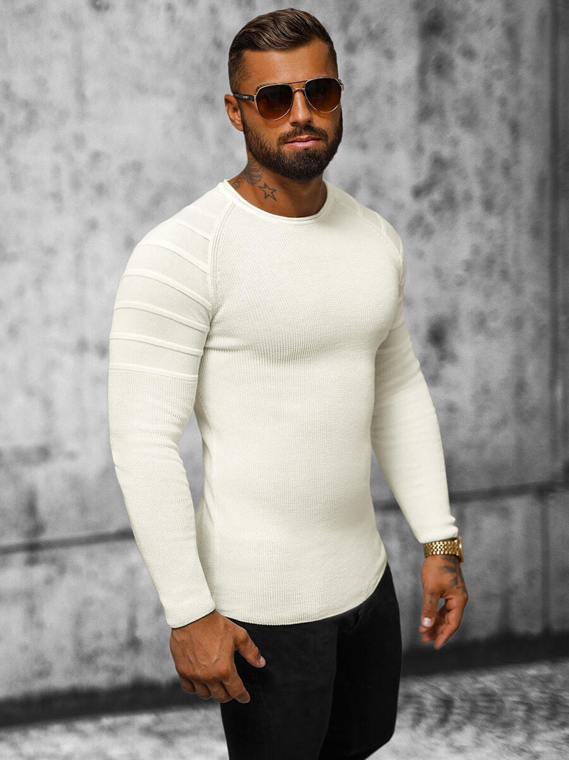 Pulover bărbați écru OZONEE L/2500