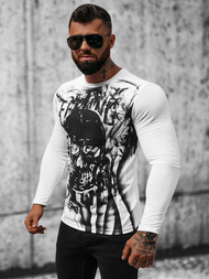 Tricou cu mânecă lungă bărbați alb OZONEE O/B257