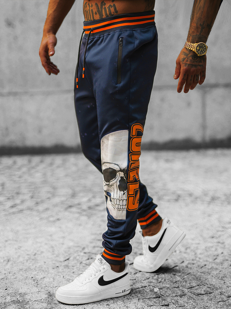 Pantaloni de trening bărbaţi albastru marin OZONEE JS/K10228Z