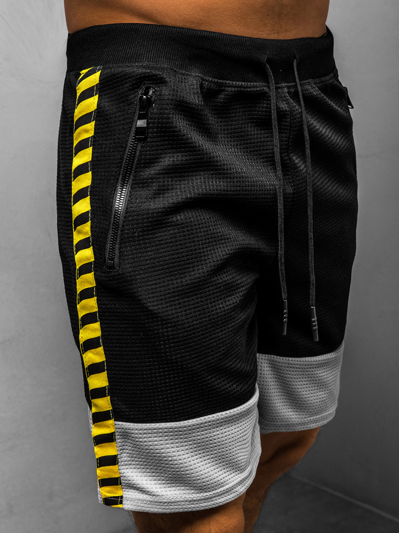 Pantaloni scurți sport bărbați negri OZONEE JS/KS2525Z