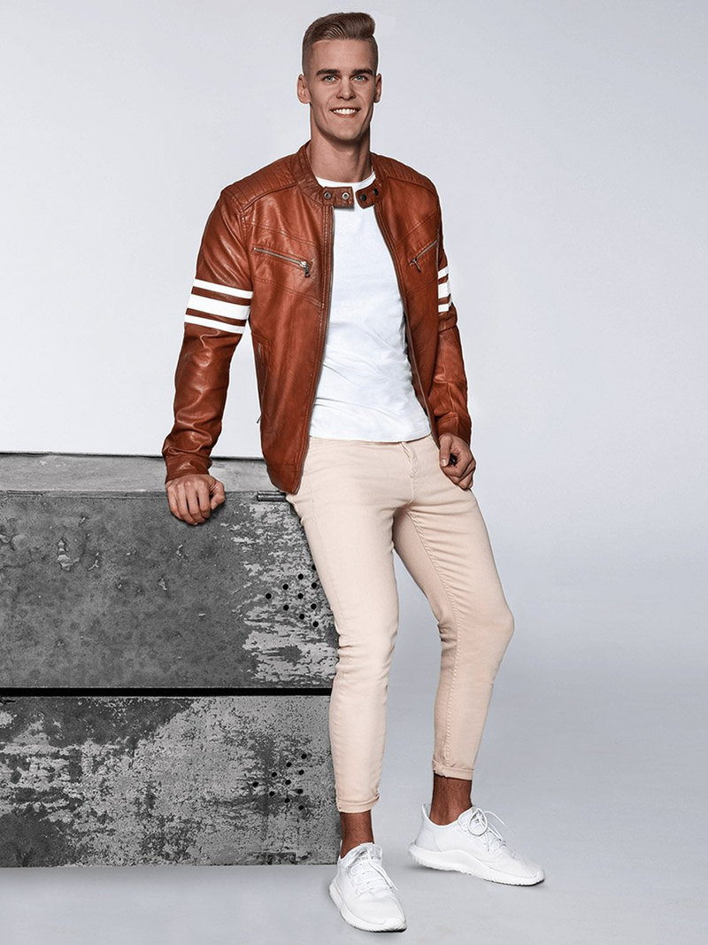 Blugi pentru barbati bej/A OZONEE DP/583