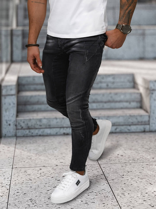 Blugi bărbaţi negri OZONEE NB/MP0025NZ