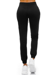 Pantaloni de training femei negri-galben OZONEE O/82320