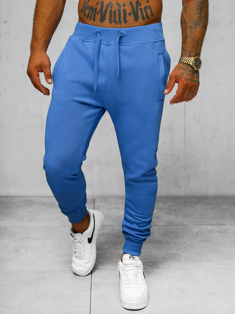 Pantaloni de trening bărbaţi albaștri OZONEE JS/XW01Z
