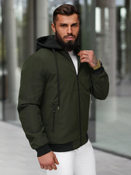 Jachetă de primăvară bărbați kaki OZONEE JS/62M9502/372